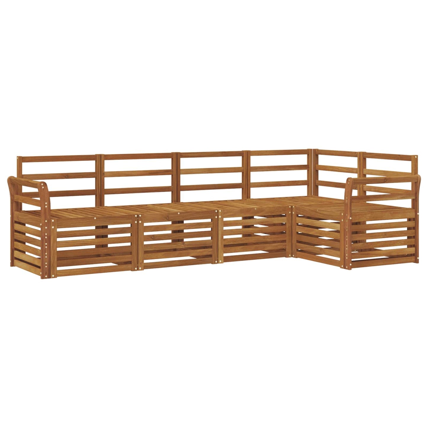 Set divani 5 pcs Naturale Legno di Acacia Massello