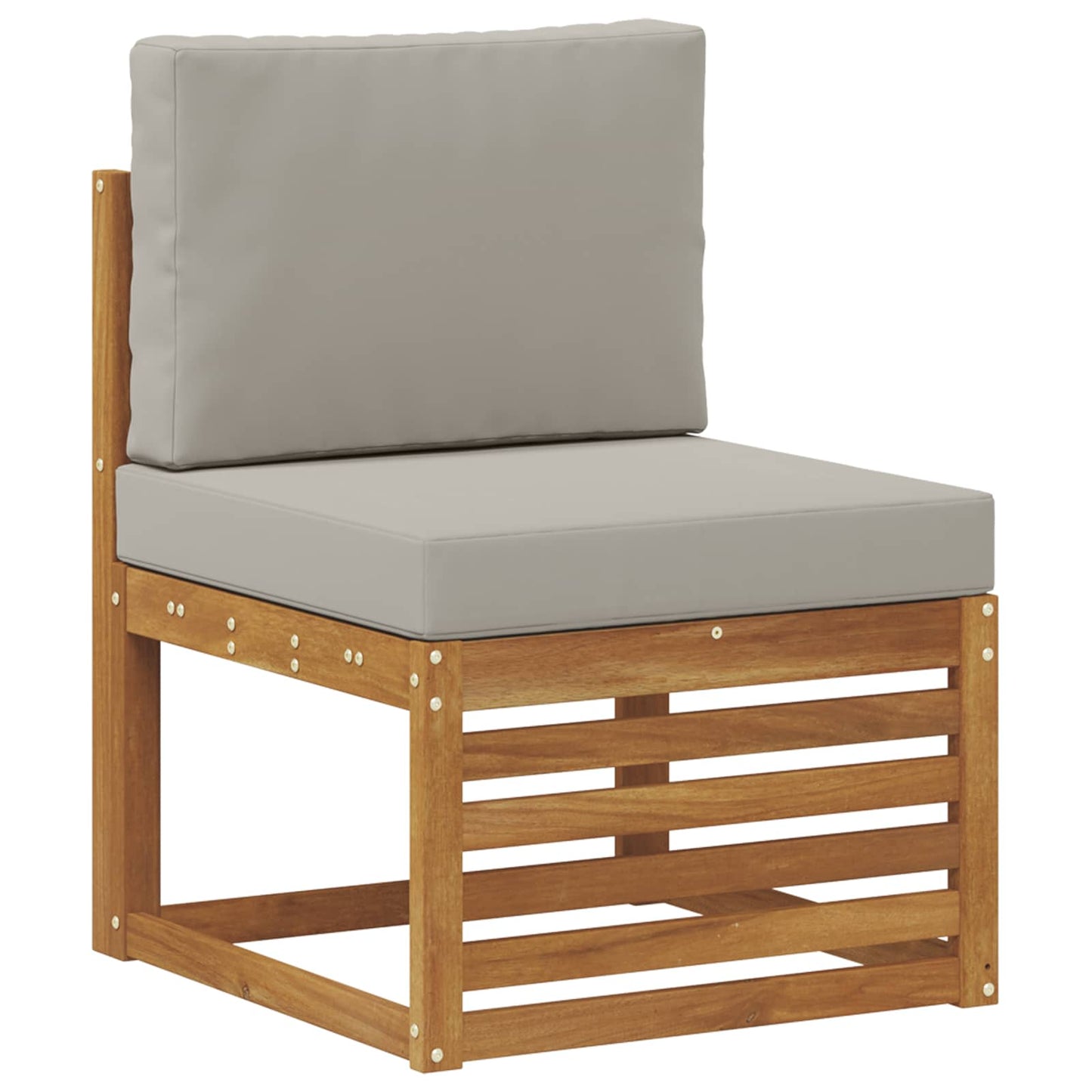 Set divani con cuscino 5 pcs Grigio Naturale e Chiaro