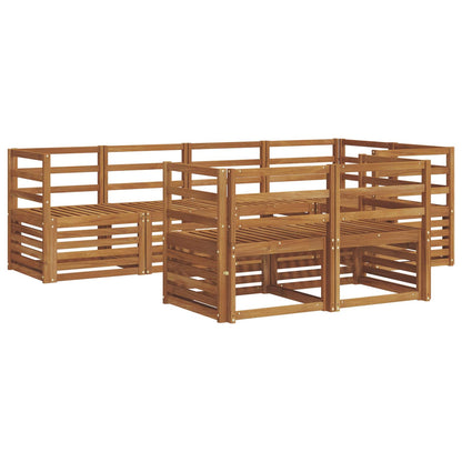 Set divani 7 pcs Naturale Legno di Acacia Massello
