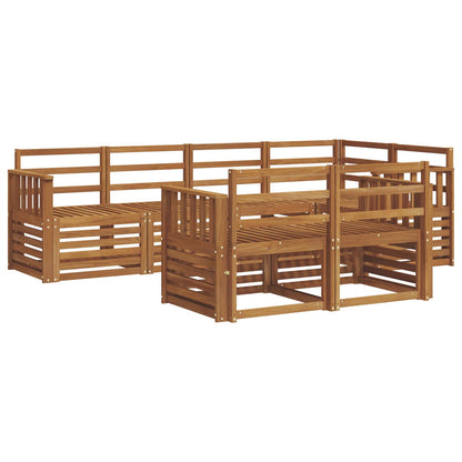 Set divani 7 pcs Naturale Legno di Acacia Massello