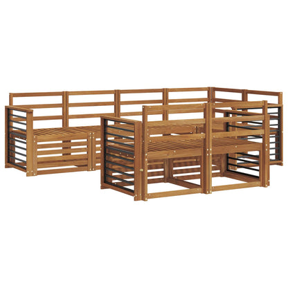 Set divani 7 pcs Naturale Legno di Acacia Massello