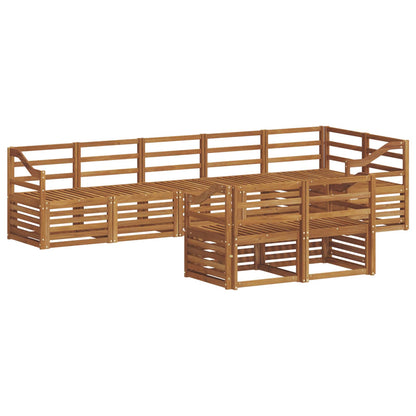 Set divani 8 pcs Naturale Legno di Acacia Massello