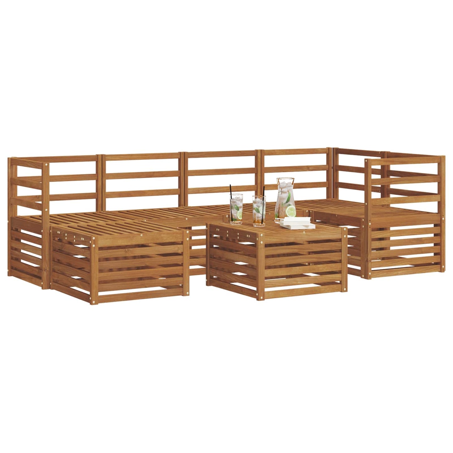 Set divani Naturale Legno di Acacia Massello