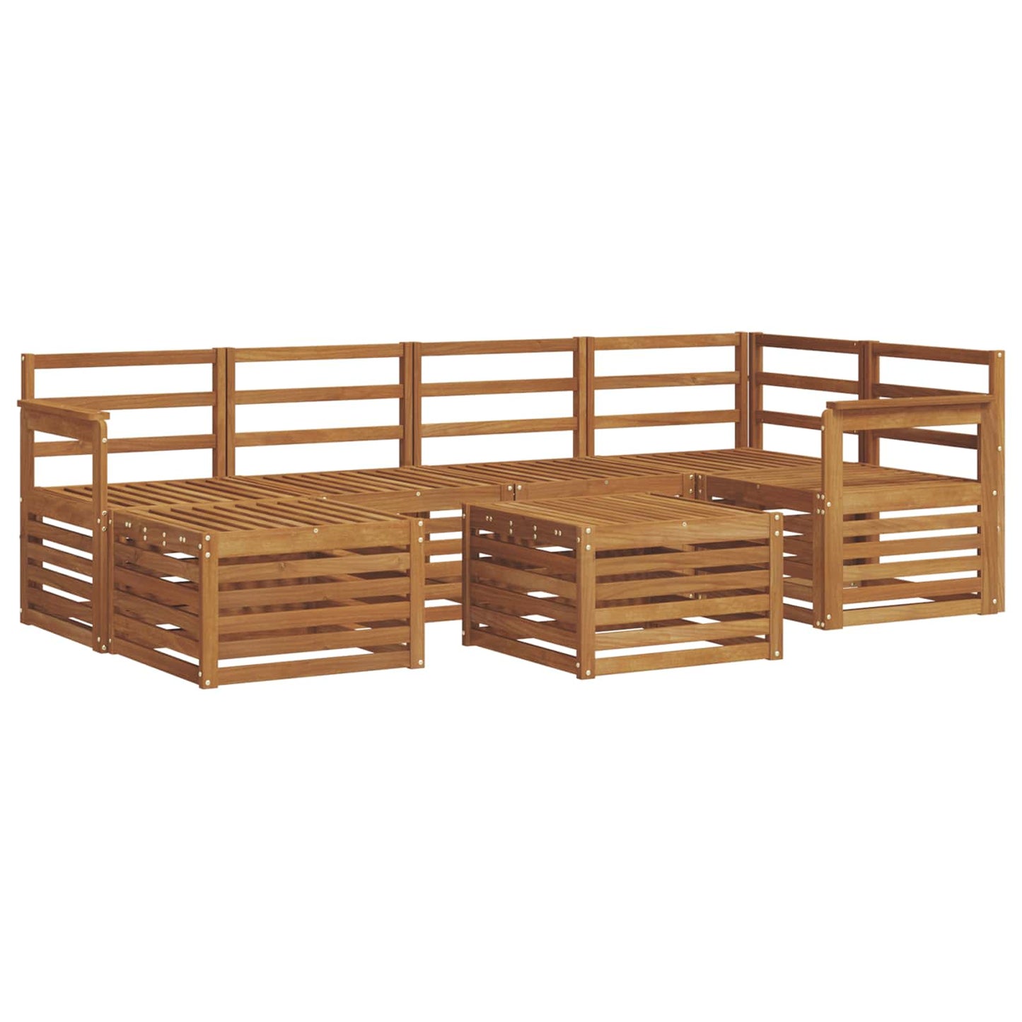 Set divani Naturale Legno di Acacia Massello