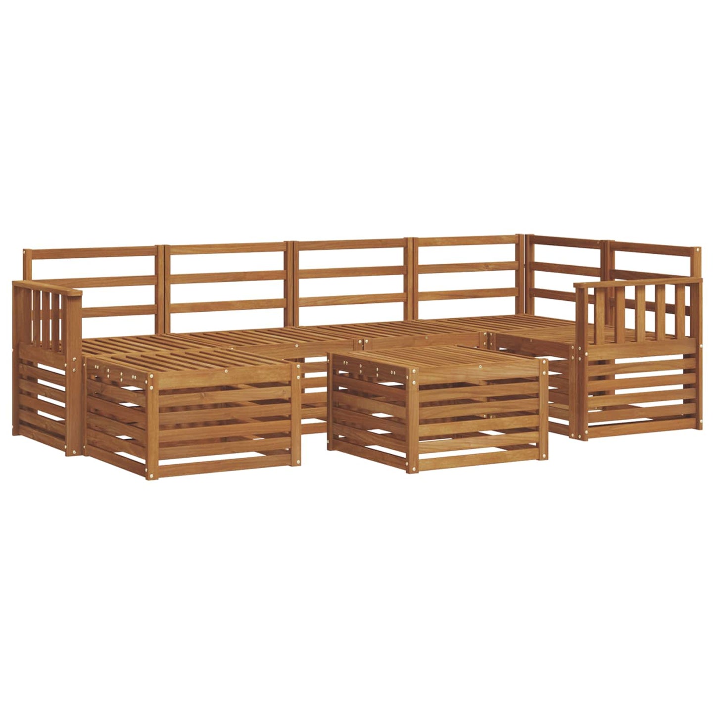 Set divani Naturale Legno di Acacia Massello