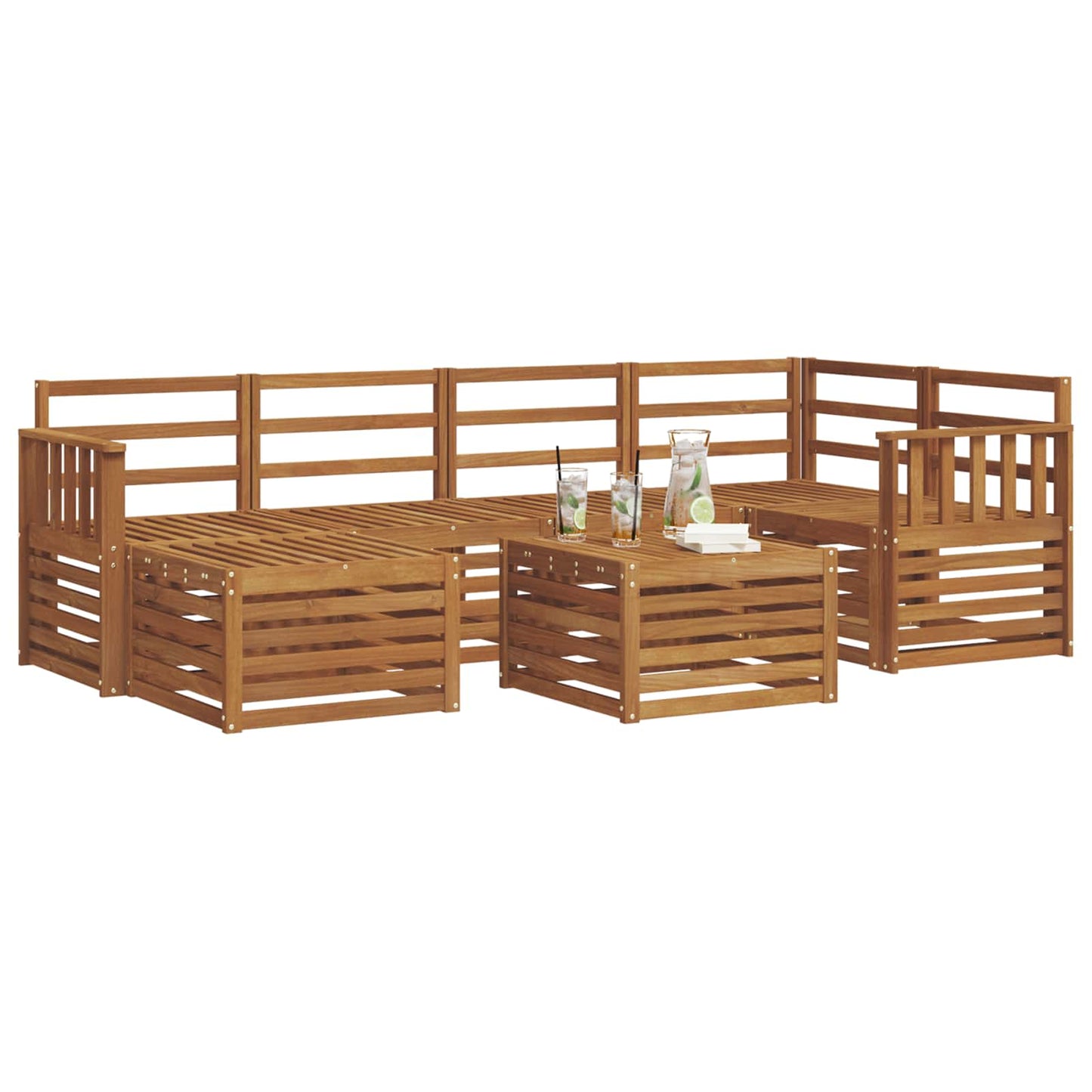 Set divani Naturale Legno di Acacia Massello