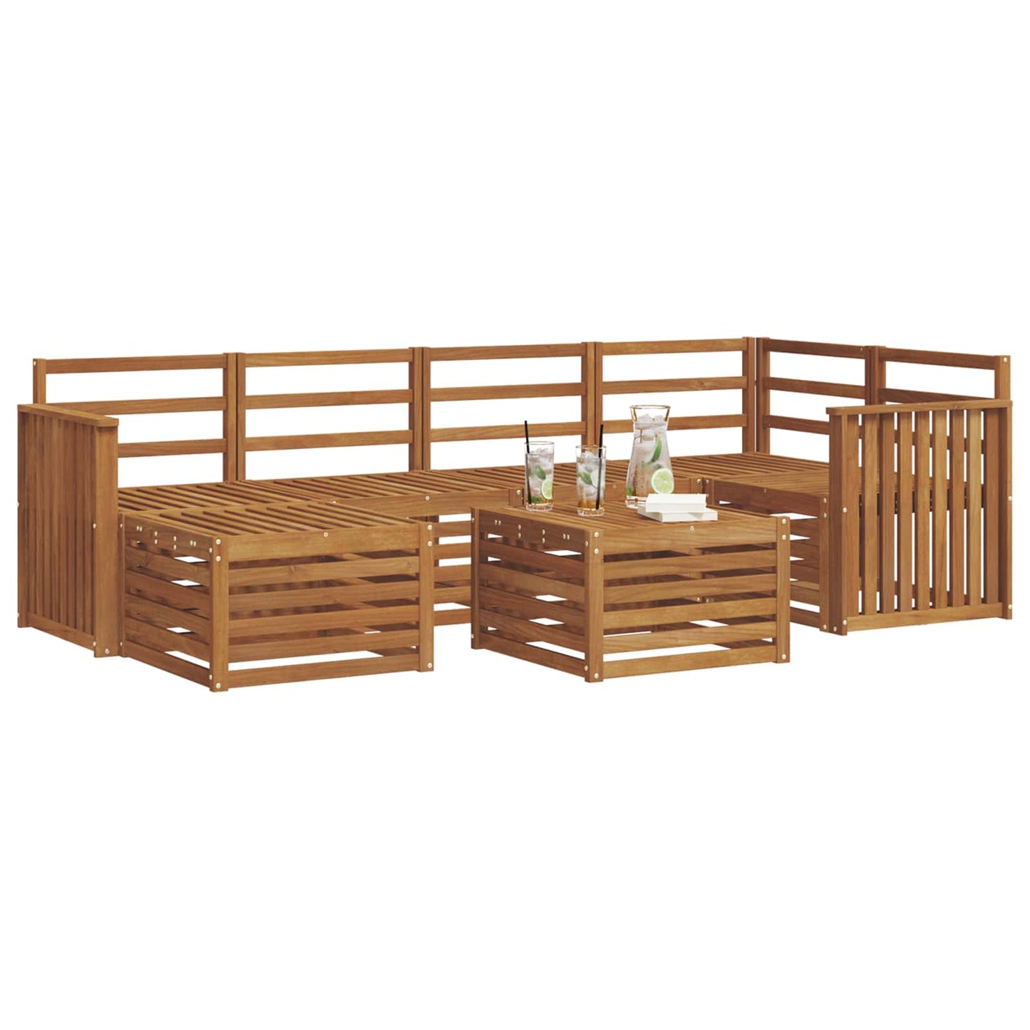 Set divani Naturale Legno di Acacia Massello