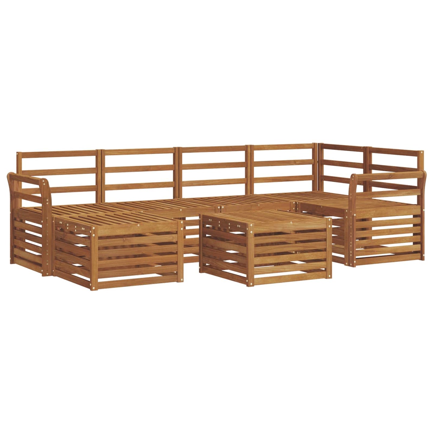 Set divani Naturale Legno di Acacia Massello