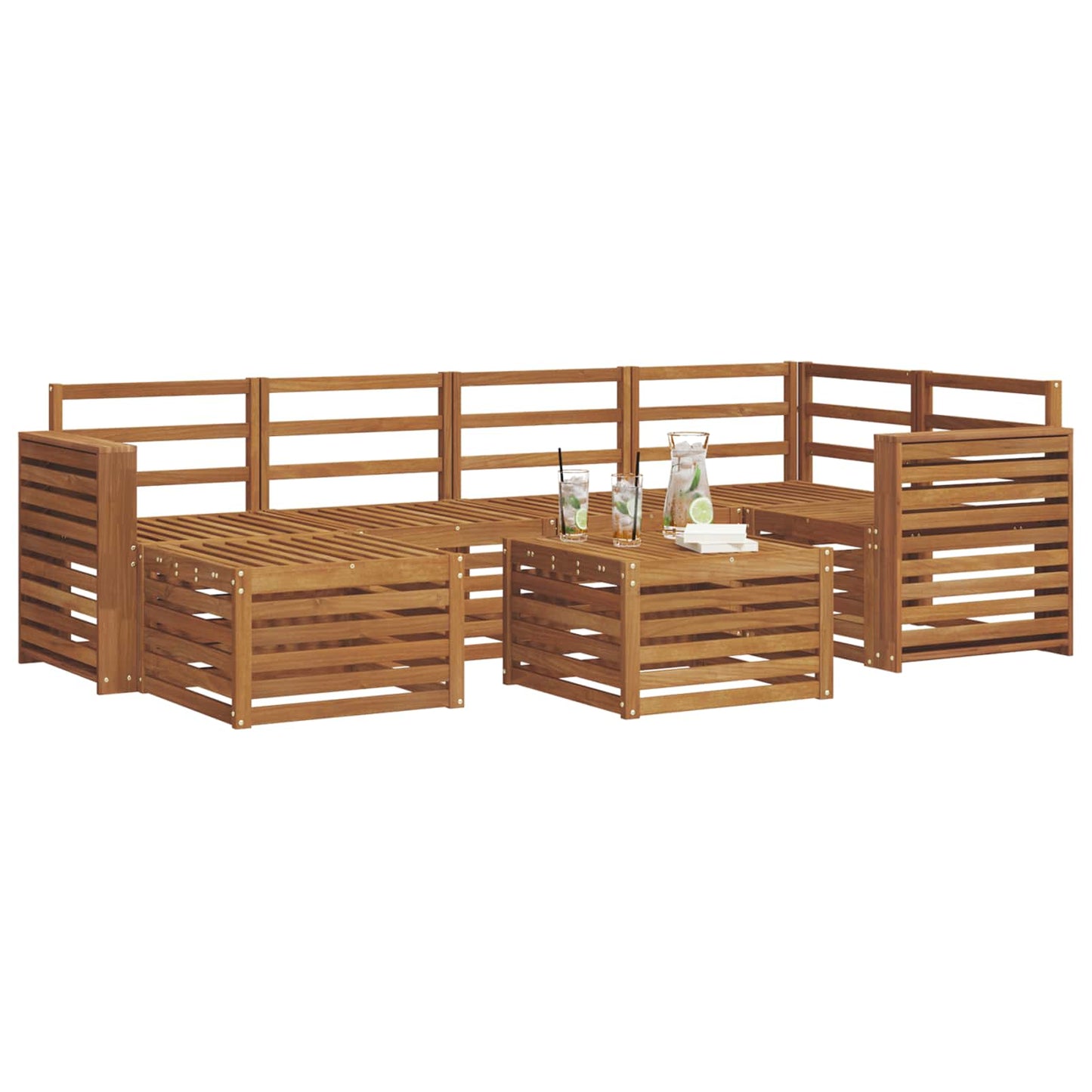 Set divani Naturale Legno di Acacia Massello