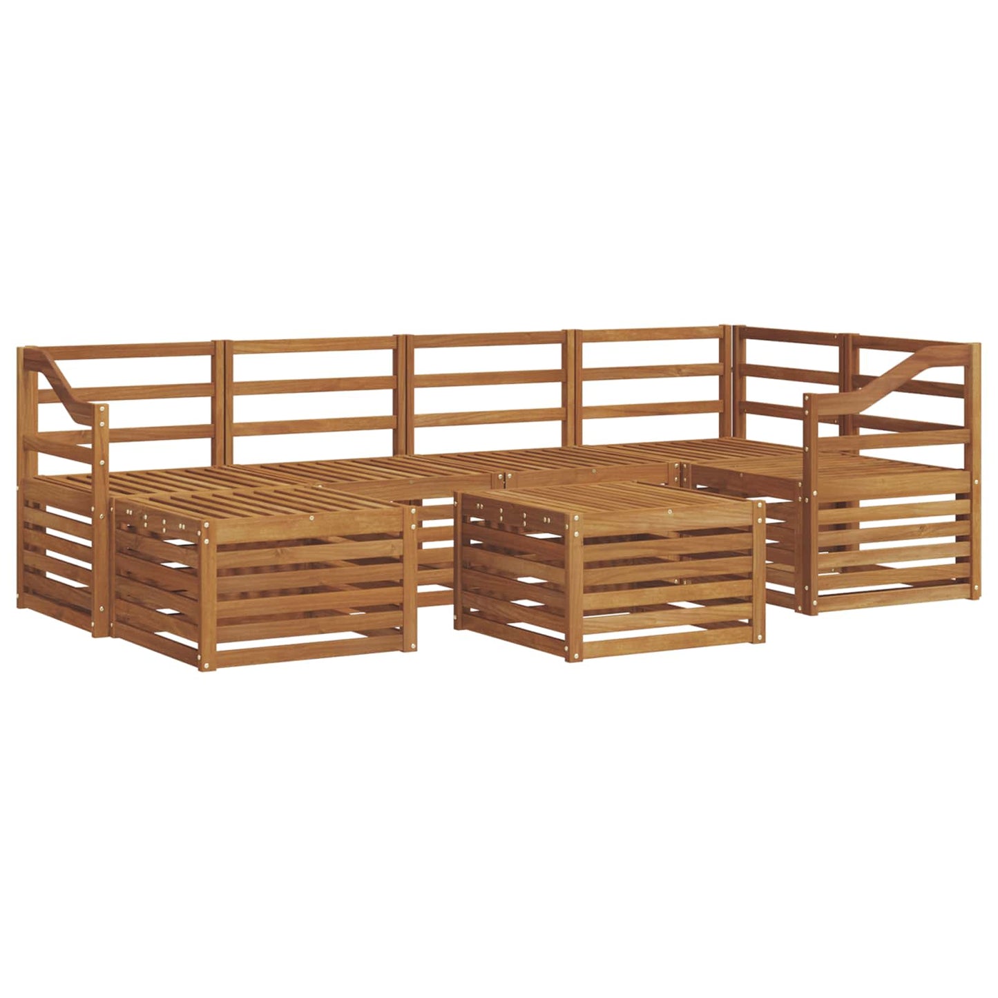 Set divani Naturale Legno di Acacia Massello