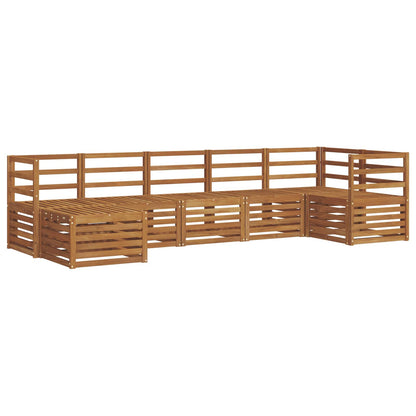 Set divani 7 pcs Naturale Legno di Acacia Massello