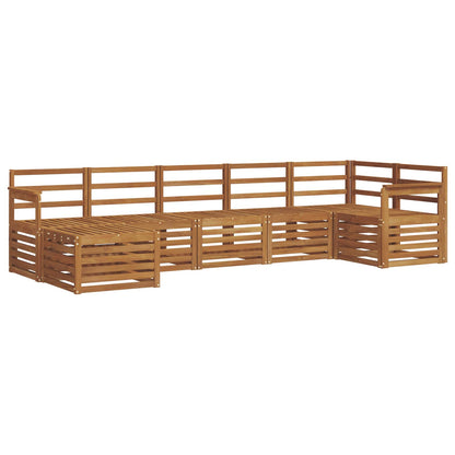 Set divani 7 pcs Naturale Legno di Acacia Massello