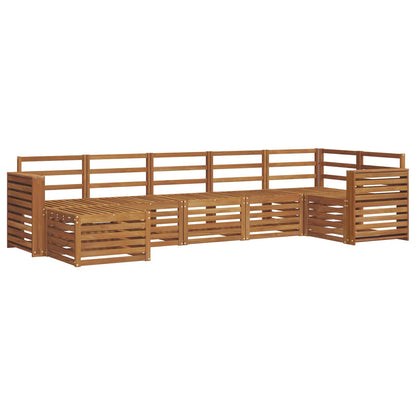 Set divani 7 pcs Naturale Legno di Acacia Massello