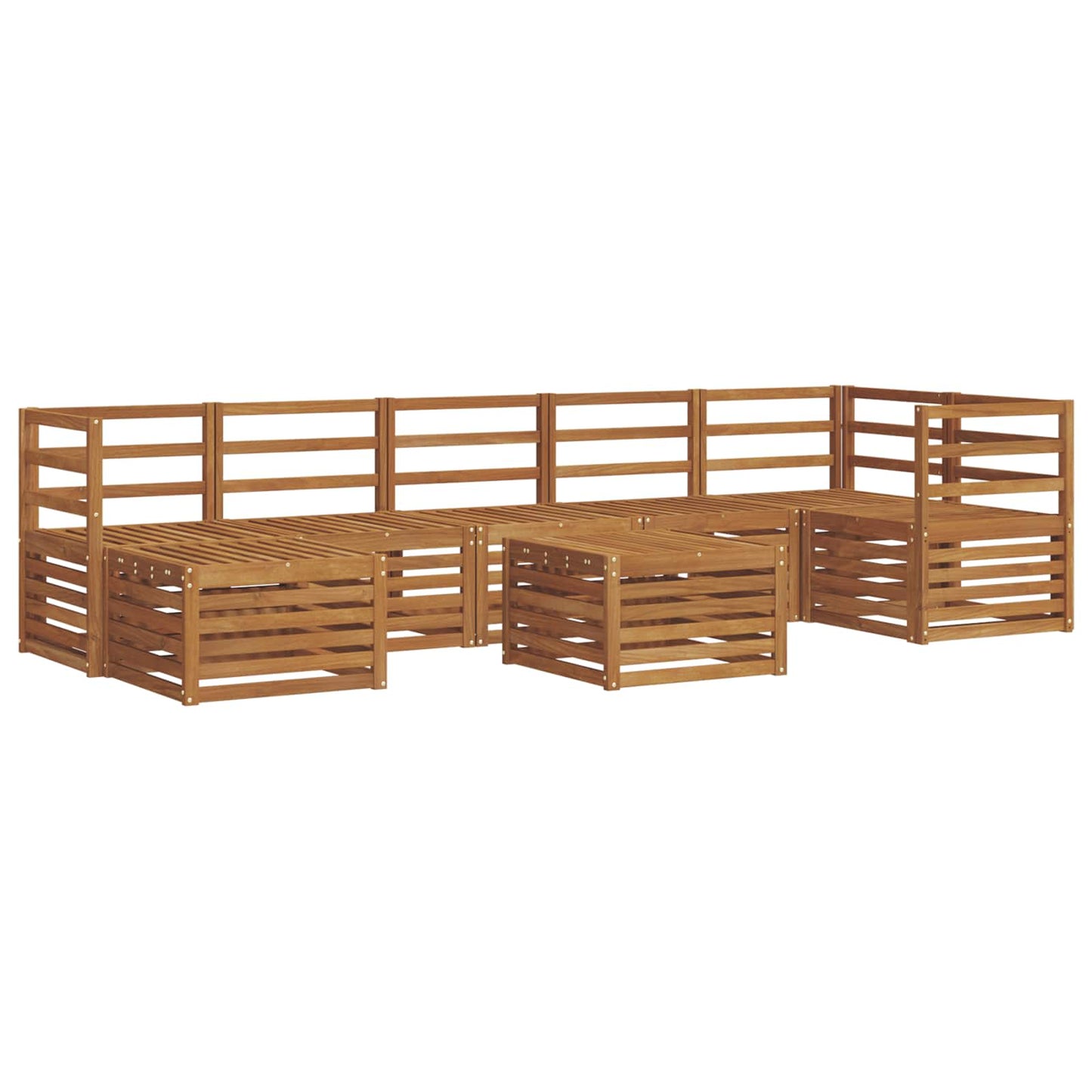 Set divani 8 pcs Naturale Legno di Acacia Massello