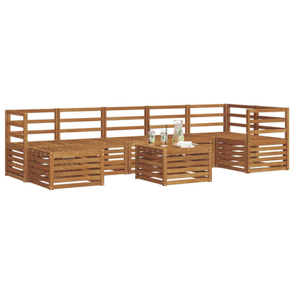 Set divani 8 pcs Naturale Legno di Acacia Massello