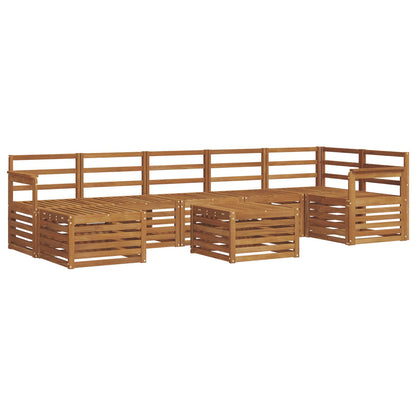 Set divani 8 pcs Naturale Legno di Acacia Massello