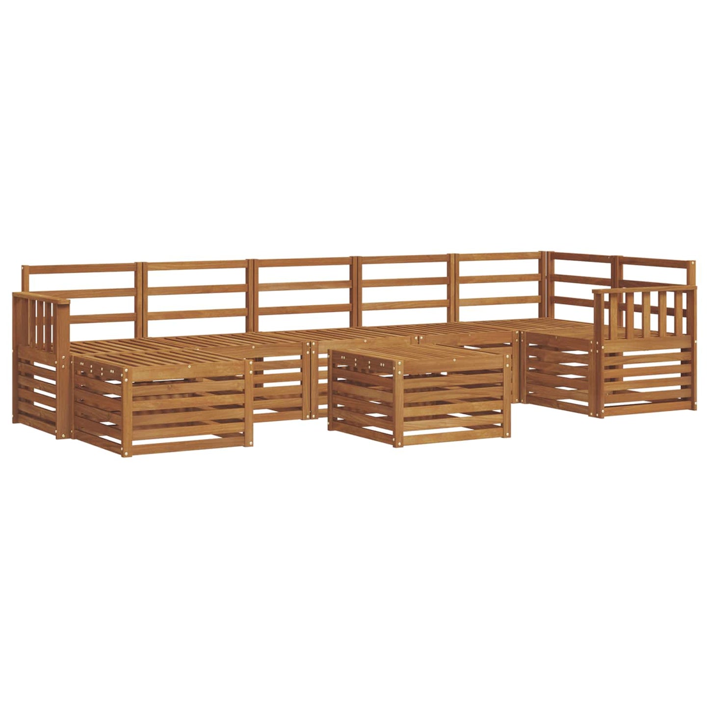 Set divani 8 pcs Naturale Legno di Acacia Massello