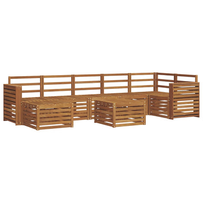 Set divani 8 pcs Naturale Legno di Acacia Massello