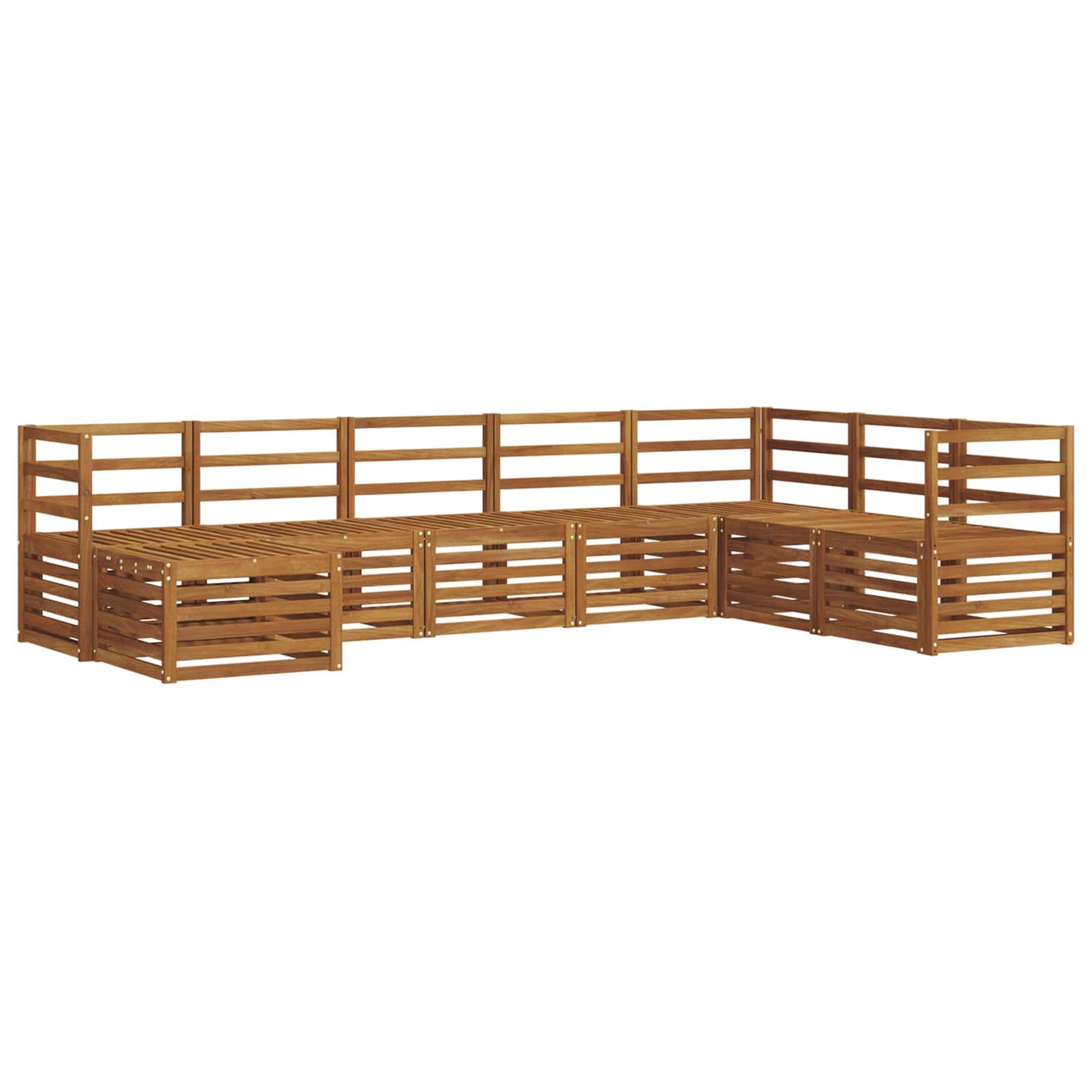 Set divani 8 pcs Naturale Legno di Acacia Massello