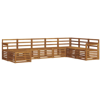 Set divani 8 pcs Naturale Legno di Acacia Massello