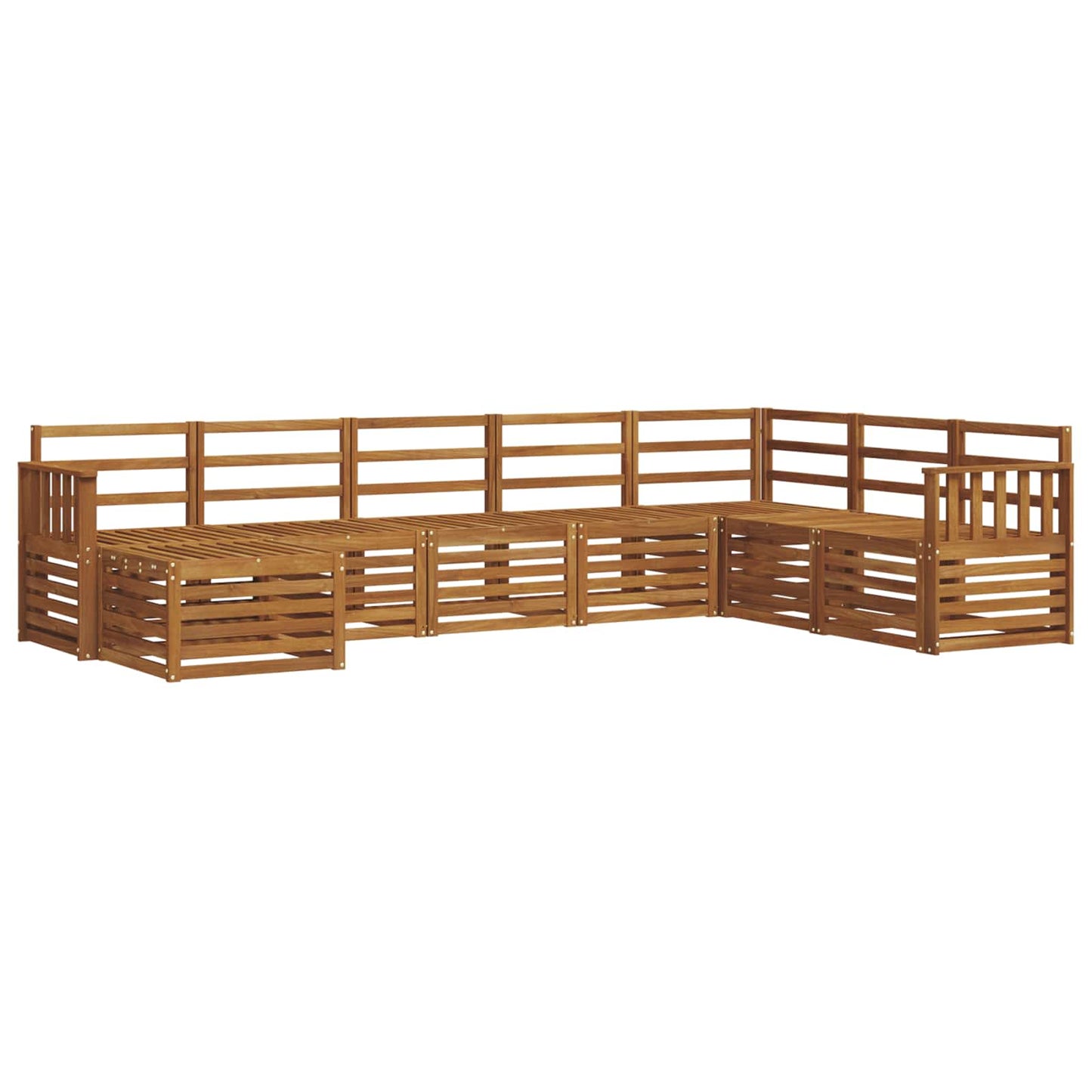 Set divani 8 pcs Naturale Legno di Acacia Massello
