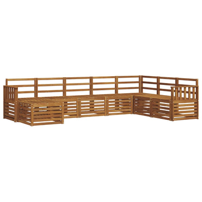 Set divani 8 pcs Naturale Legno di Acacia Massello