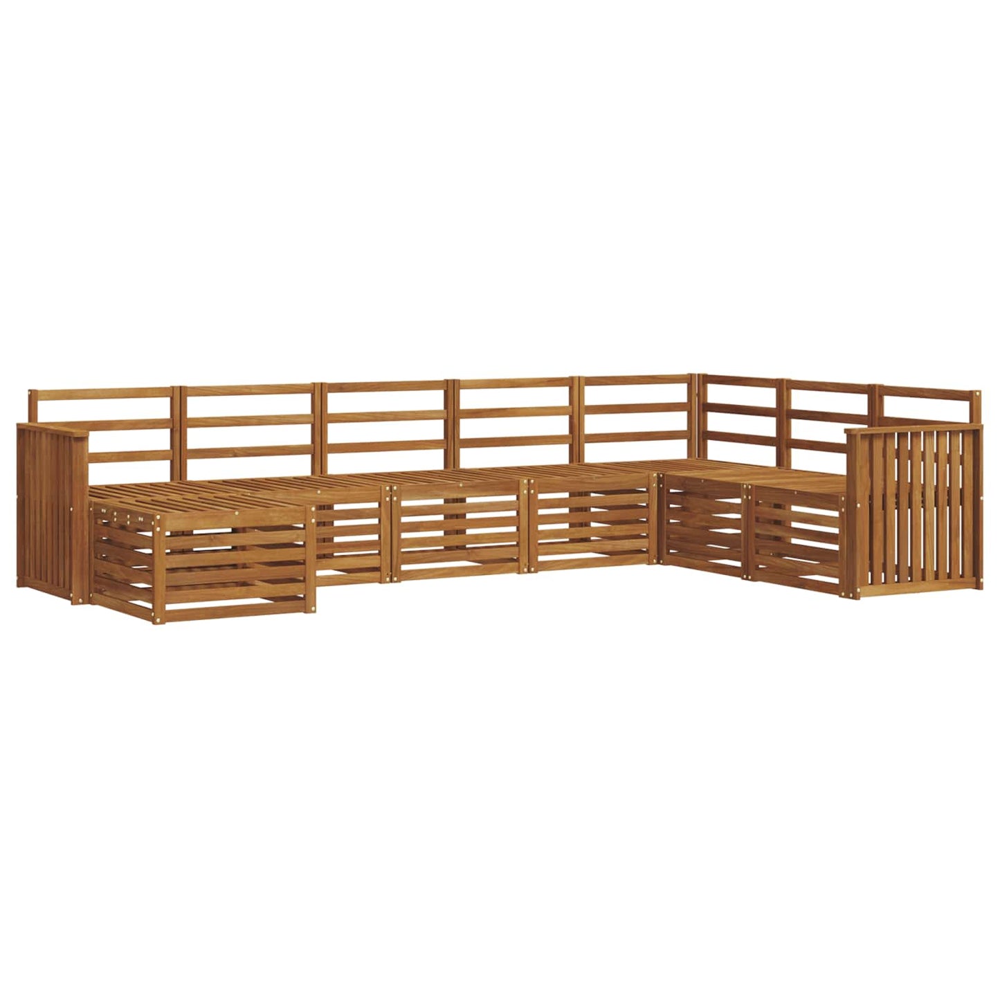 Set divani 8 pcs Naturale Legno di Acacia Massello