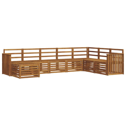 Set divani 8 pcs Naturale Legno di Acacia Massello