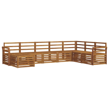 Set divani 8 pcs Naturale Legno di Acacia Massello