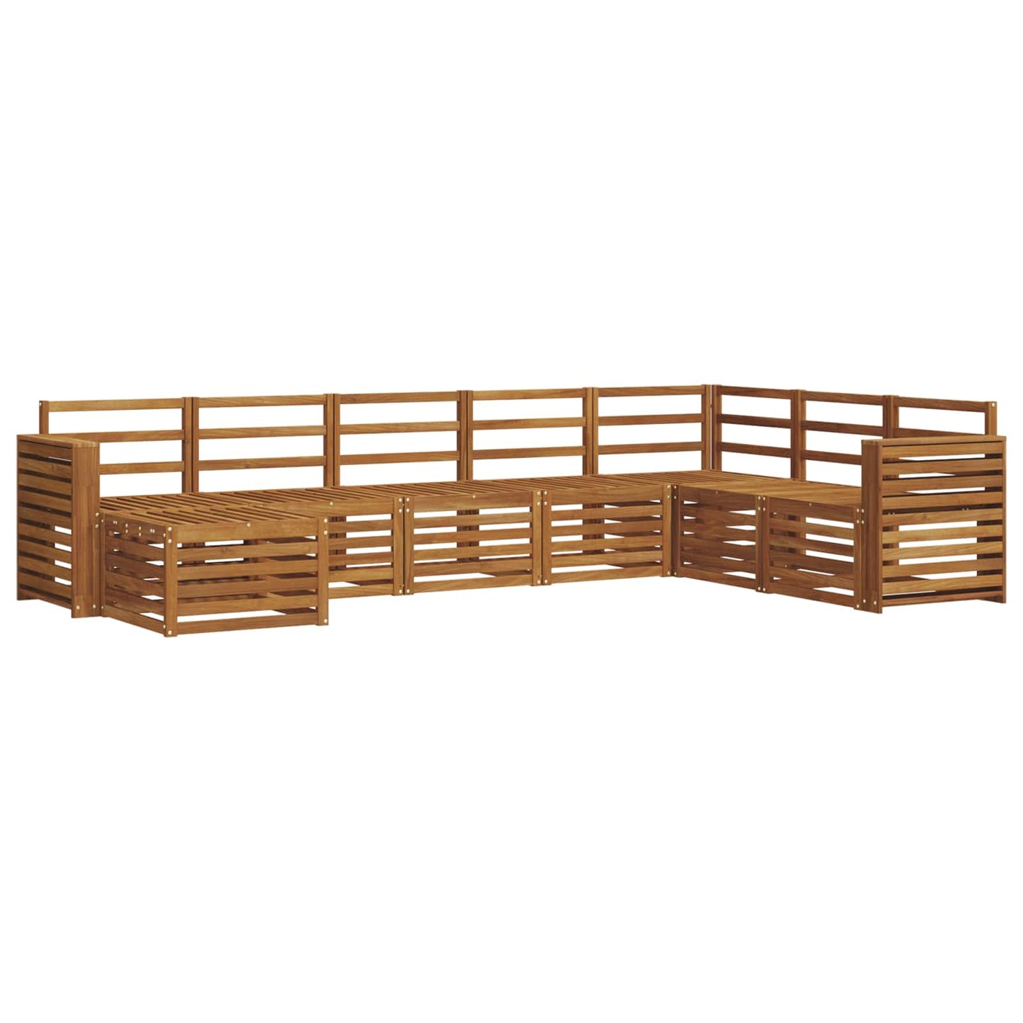 Set divani 8 pcs Naturale Legno di Acacia Massello