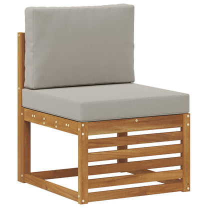 Set divani con cuscino 8 pcs Grigio Naturale e Chiaro