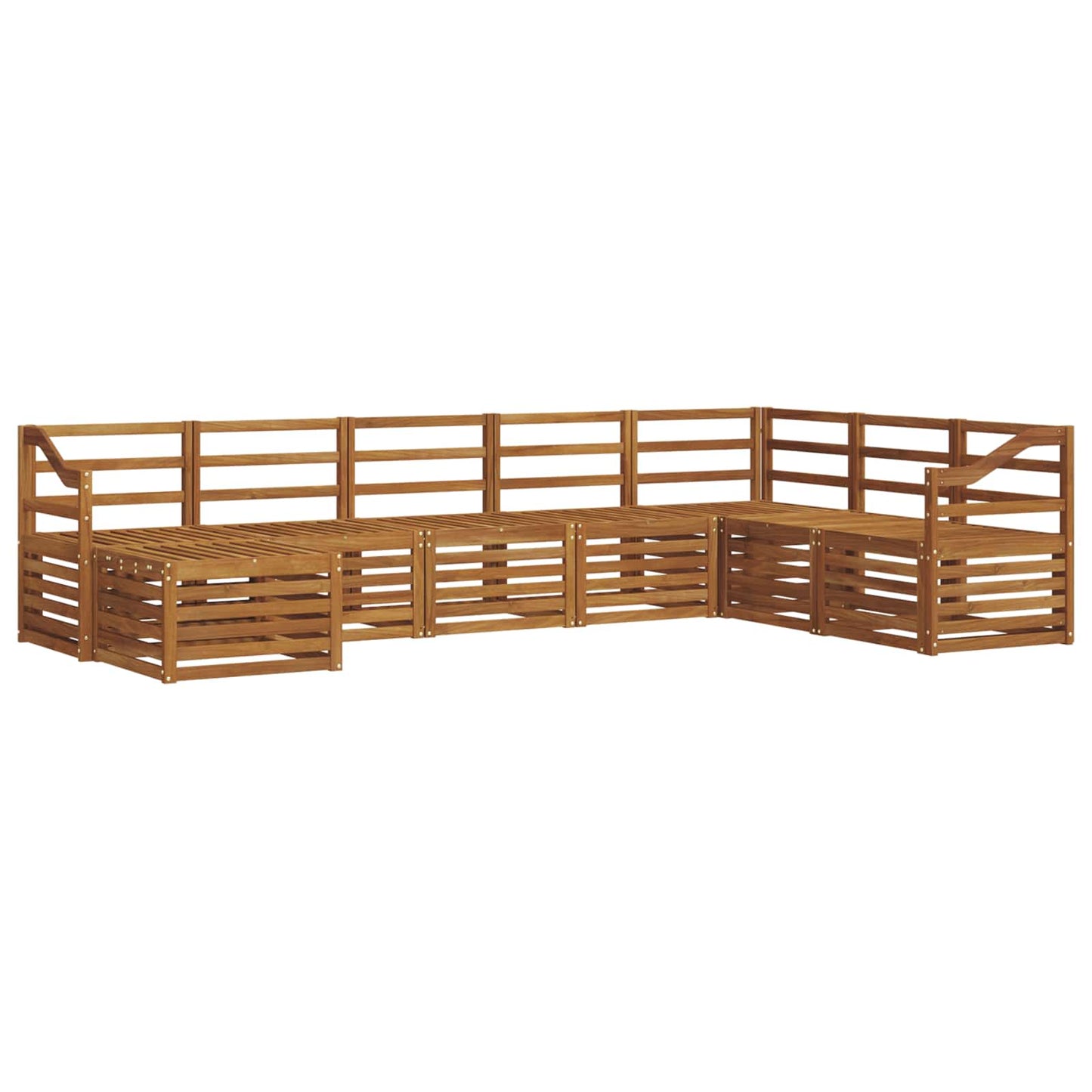 Set divani 8 pcs Naturale Legno di Acacia Massello
