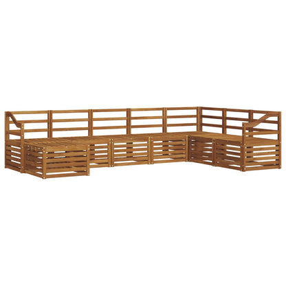 Set divani 8 pcs Naturale Legno di Acacia Massello