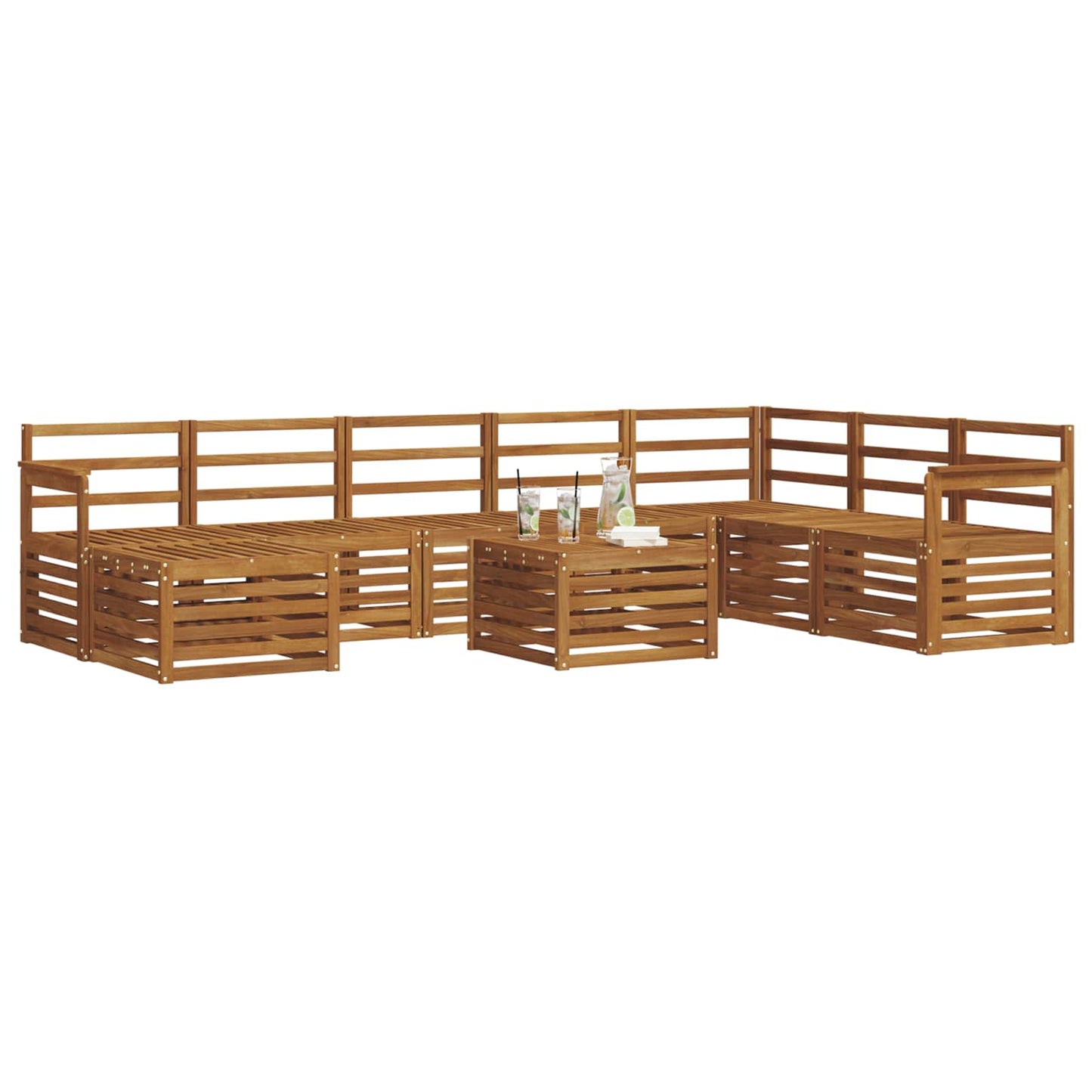 Set divani Naturale Legno di Acacia Massello