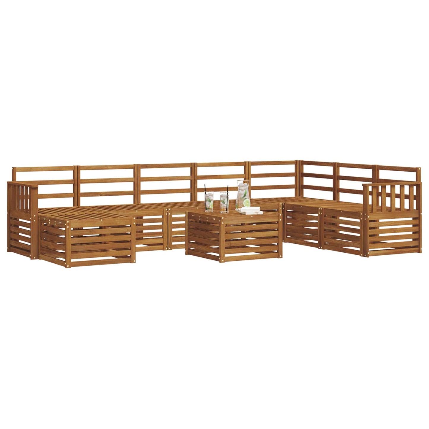 Set divani Naturale Legno di Acacia Massello