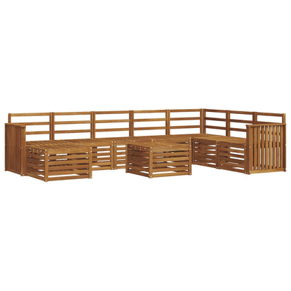 Set divani Naturale Legno di Acacia Massello