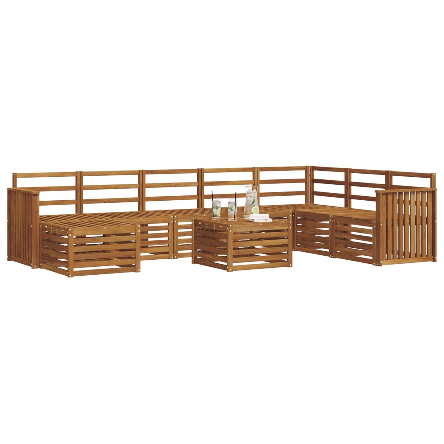 Set divani Naturale Legno di Acacia Massello