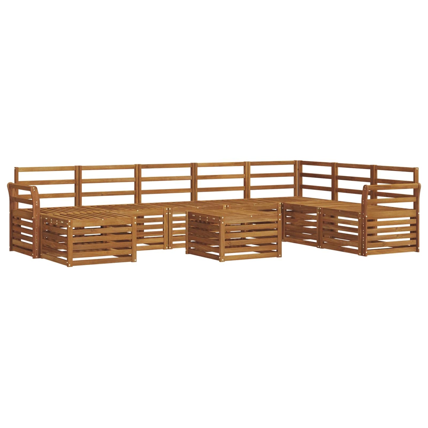 Set divani Naturale Legno di Acacia Massello