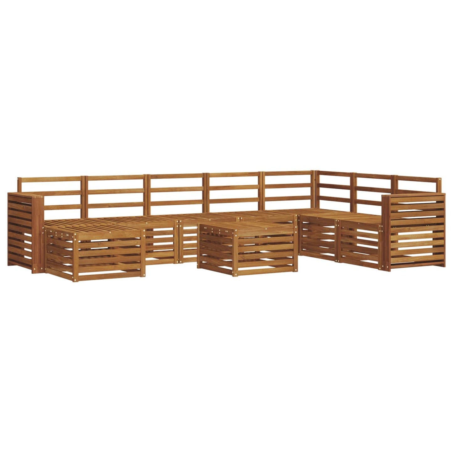 Set divani Naturale Legno di Acacia Massello