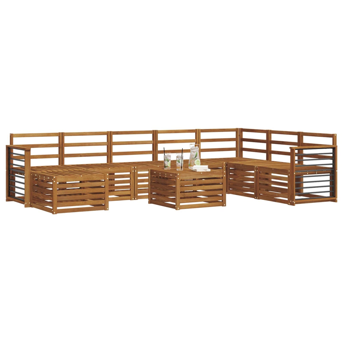 Set divani Naturale Legno di Acacia Massello