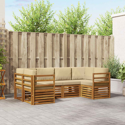 Set divani con cuscino 20 pcs Naturale Legno di Acacia Massello