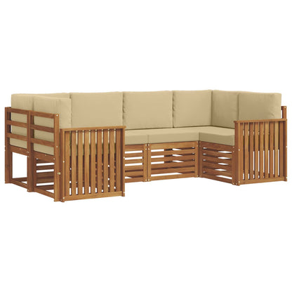 Set divani con cuscino 20 pcs Naturale Legno di Acacia Massello
