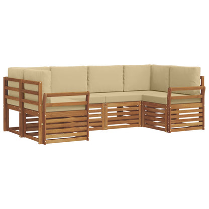 Set divani con cuscino 20 pcs Naturale Legno di Acacia Massello