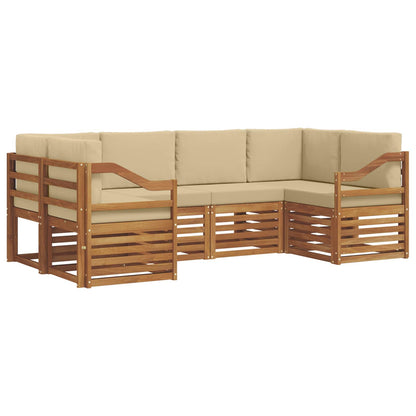 Set divani con cuscino 20 pcs Naturale Legno di Acacia Massello