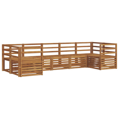 Set divani 7 pcs Naturale Legno di Acacia Massello