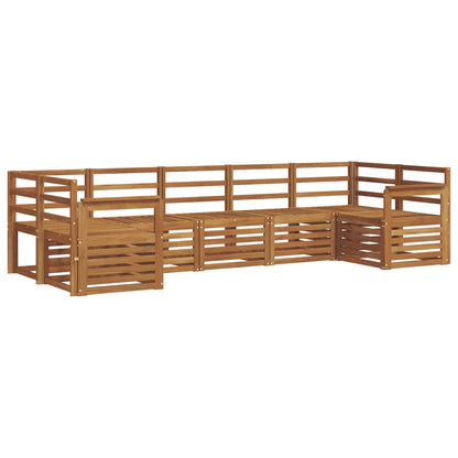 Set divani 7 pcs Naturale Legno di Acacia Massello
