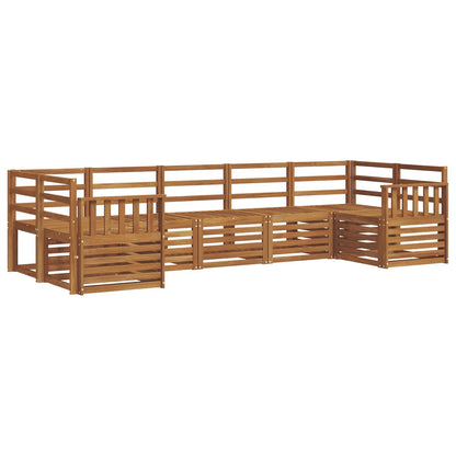 Set divani 7 pcs Naturale Legno di Acacia Massello