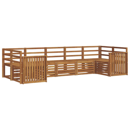 Set divani 7 pcs Naturale Legno di Acacia Massello