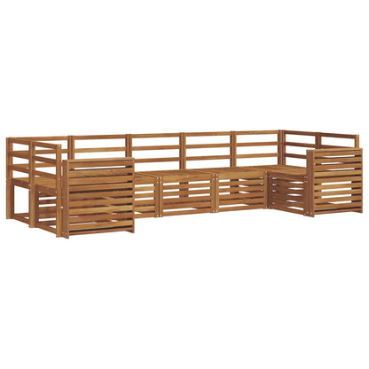 Set divani 7 pcs Naturale Legno di Acacia Massello