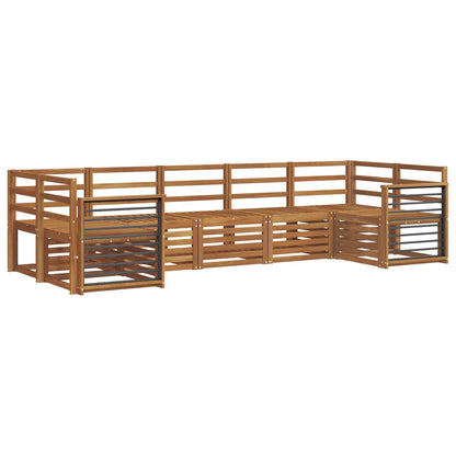 Set divani 7 pcs Naturale Legno di Acacia Massello